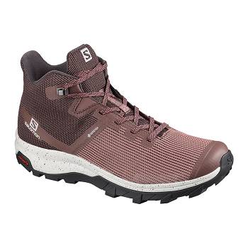 Salomon Női OUTline PRISM Mid Cut GTX W Túracipő Gesztenyebarna